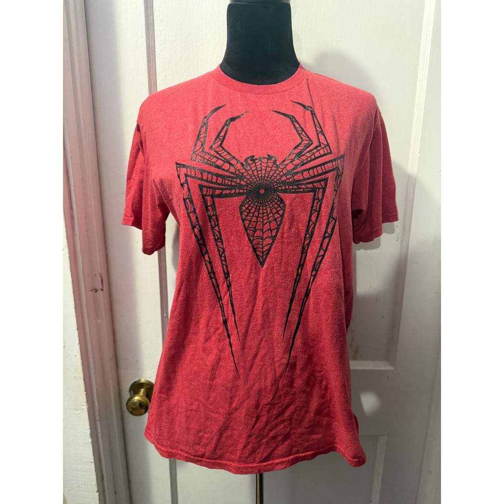 Marvel Spiderman Red Graphic Short Sleeve T-Shirt Mens XL Spider Logo